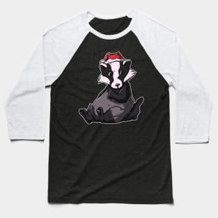 Christmas Badger Baseball T-Shirt